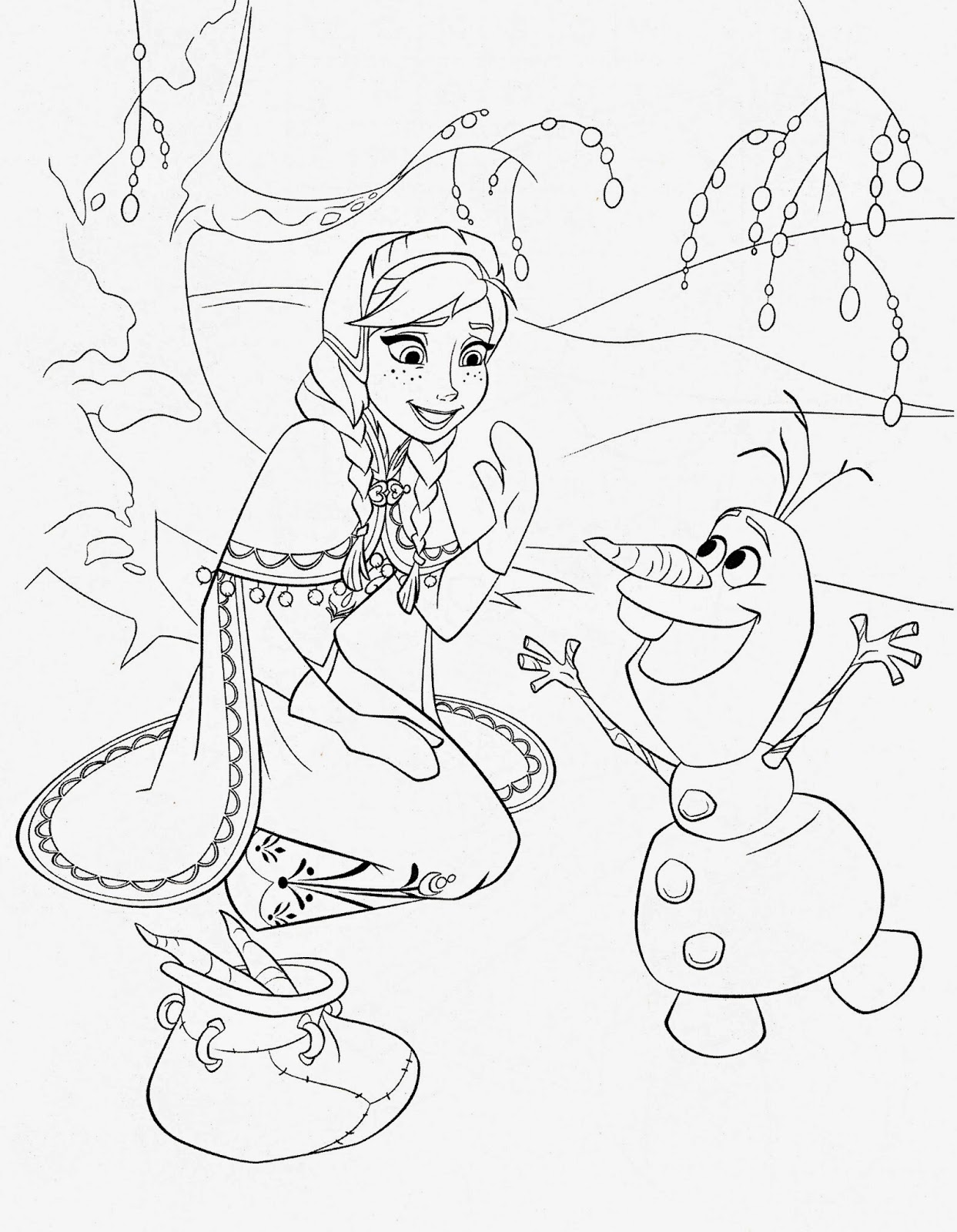 Las princesas de Frozen para colorear | Bebeazul.top