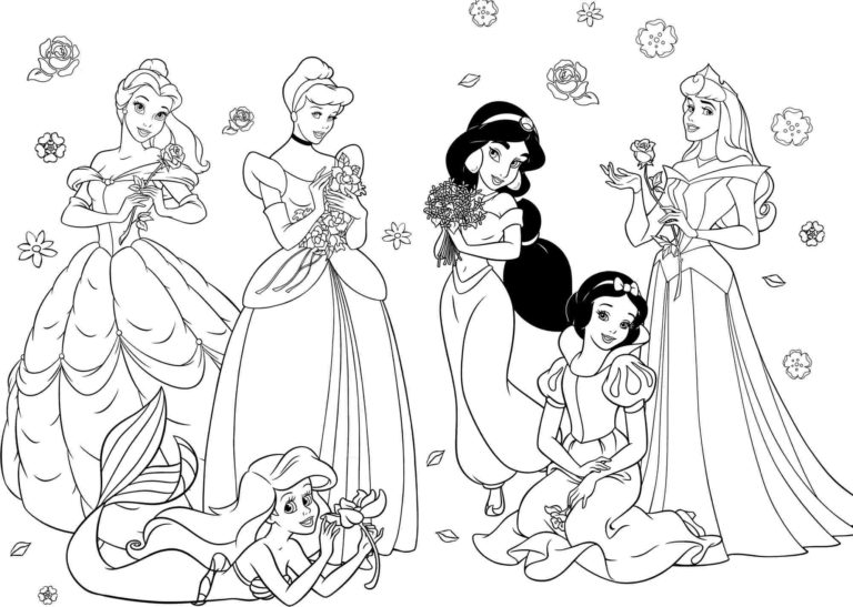 Princesas Disney para colorear | Bebeazul.top