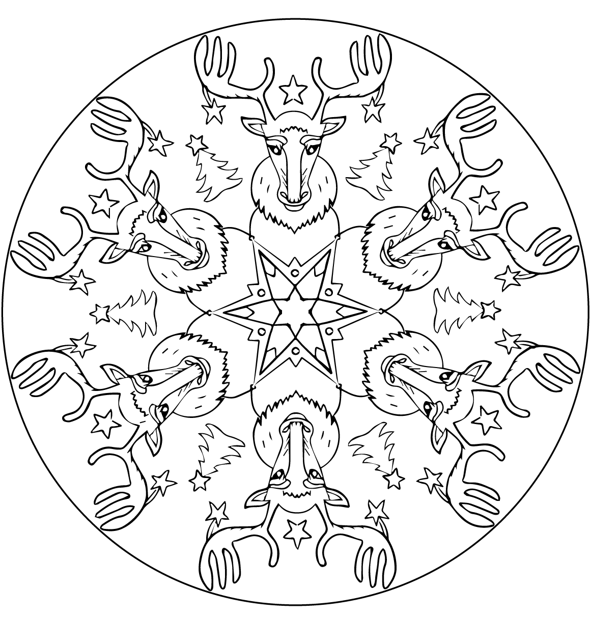 Preciosos Mandalas Navideños Para Imprimir Y Colorear Bebeazultop